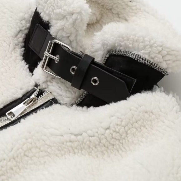 Zip Up Long Sleeve Sherpa Jacket - Picture 9 of 10